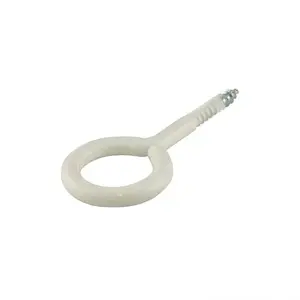 Csavarozható horog fehér szemmel 20x10x3, 3mm kép