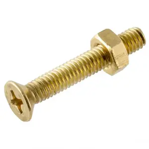 Csavar lapos fejű sárgaréz M4X20mm kép