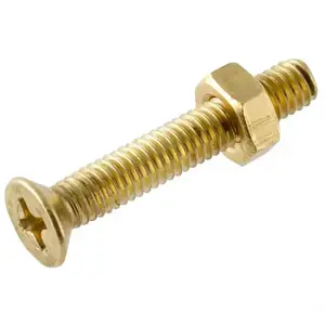 Csavar lapos fejű sárgaréz M4X30mm kép
