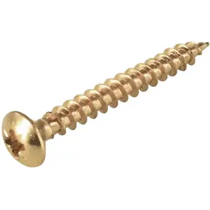 Csavarok kerek fejjel sárga krómozott 4, 0x20mm kép
