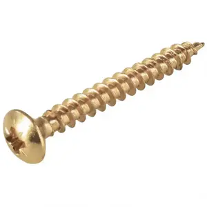 Csavarok kerek fejjel sárga krómozott 3, 0x30mm kép
