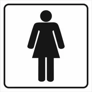 Információs matrica átlátszó - WC nők kép