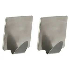 Horog fém ezüst 2 db ST0065A kép