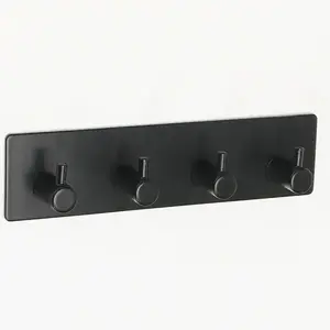 Akasztó fém 4-horog fekete BHK0052A-A kép