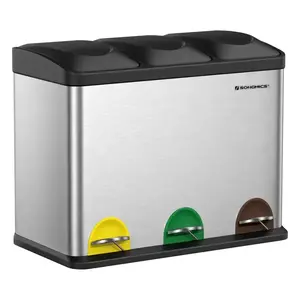 Szemetes 3x15 l acél LTB45L kép