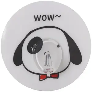 Akasztó Wow 8, 5x8, 5x2, 5cm Fehér-Fekete kép
