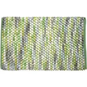 Fürdőszobai szőnyeg Mosaic 50x80 cm, zöld melange kép