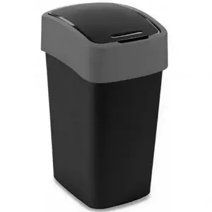 Szeméttároló 45l 229411 fekete/ezüst kép