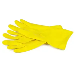 Kesztyű latex takarításra L sárga kép