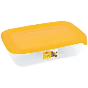 Téglalap alakú ételtartó. Fresh&Go 182294 sárga/átlátszó kép