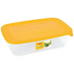 Téglalap alakú ételtartó. Fresh&Go 182300 sárga/átlátszó kép