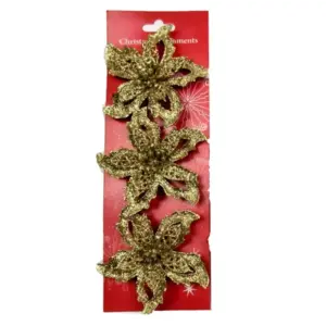 Karácsonyi rózsa 9 cm 3 db mix 41804 kép