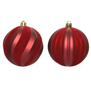 Díszített műanyag csecsebecse 8 cm piros 021291 kép