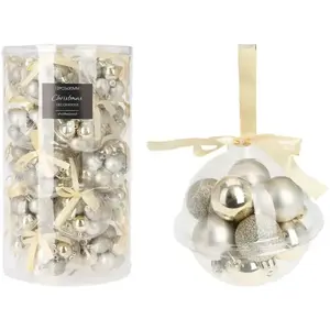 Karácsonyi gömbök12 drb x 30 mm star light CAN215560 kép