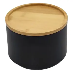 Konténer bambusz fedéllel FTC700-A black ø13x9 cm kép