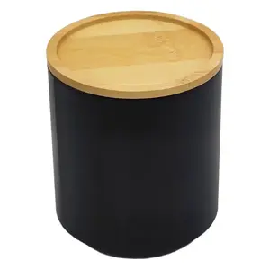 Konténer bambusz fedéllel FTC700-B black ø11x12, 2 cm kép