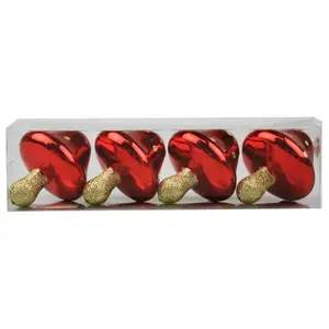 Karácsonyi gömbök gombák 8 cm 4 db 37316 kép