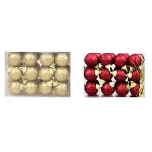 Karácsonyi gömbök 2, 5 cm 24 db mix 38402 kép