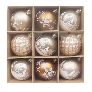 9 darabos karácsonyi gömb készlet 6 cm mix b09zlbr kép