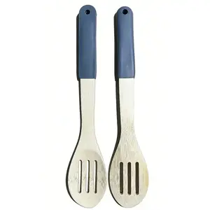 Áttört kanál bambusz nyéllel, szürke, 32*6cm, ut04332bs21 kép