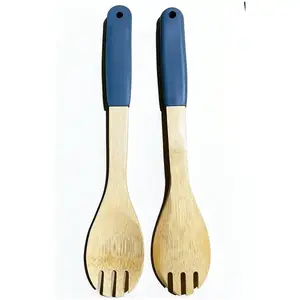 Fűrészes kanál, bambusz nyél, szürke, 32*6cm, ut03632bs20 kép