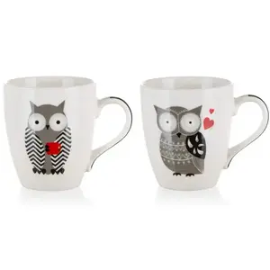 Kerámia pohár Owl 240 ml mix 60221587 kép