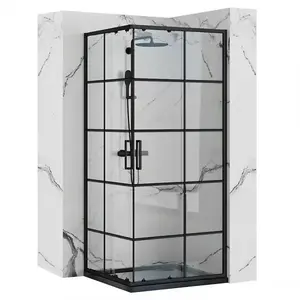 Zuhanykabin Concept black 100x80x190 kép