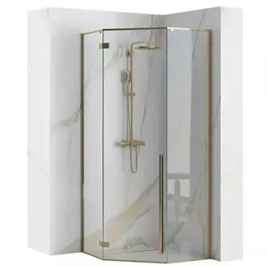 Zuhanykabin Diamond gold 90x90x195 kép