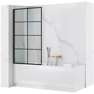Kád üveglap Lagos-1 fix rögzített 70x140 black kép