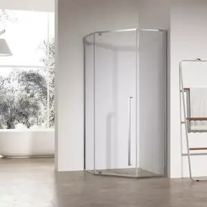 Zuhanykabin ötszögletű Light 80x80x195 króm kép