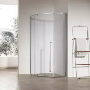 Zuhanykabin ötszögletű Light 90x90x195 króm kép