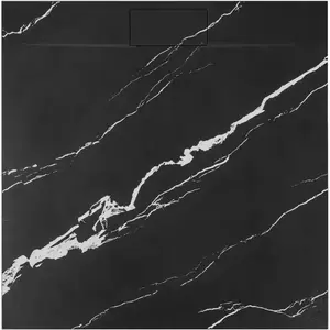 Négyzet alakú zuhanytálca Magnum Carrara Black 90x90x2, 5 Rea K7003 kép