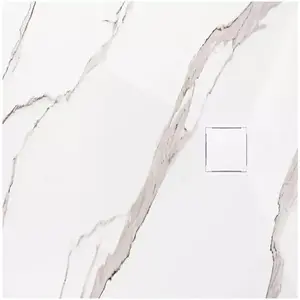 Négyzet alakú zuhanytálca Magnum Carrara White 90x90x2, 5 Rea K7005 kép