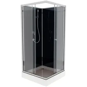Zuhanykabin négyzet Elize 80x80 króm kép