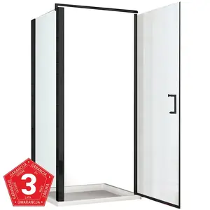 Zuhanykabin Atena 90x90x190 fekete profil kép