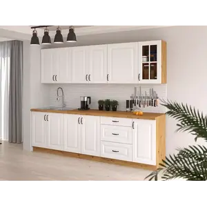 Konyhabútor Stilo fehér mat/artisan 260 kép