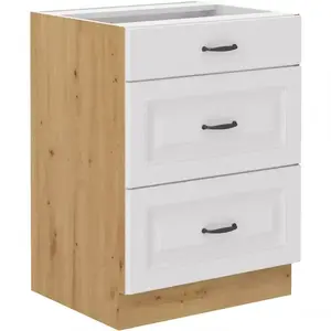 Konyhaszekrény Stilo fehér Mat/Artisan 60D 3S BB kép
