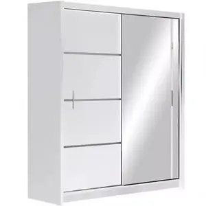 Szekrény Vista 150 cm fehér/tükör kép