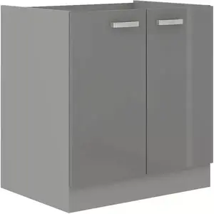Konyhaszekrény Grey 80ZL 2F BB szürke kép