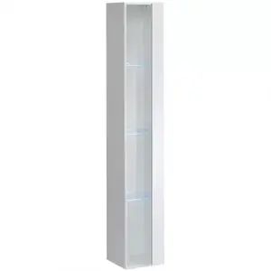 Fali szekrény Switch Üveg WW1 fehér + LED kép