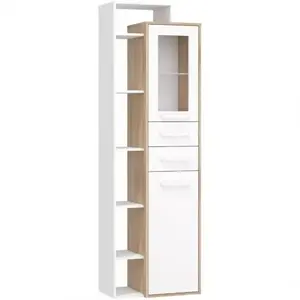 Vitrin L1D2S Rio-27 fényes sonoma/fehér kép