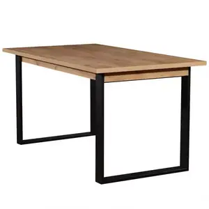 Asztal ST42 150x85+48 wotan tölgy/fekete kép