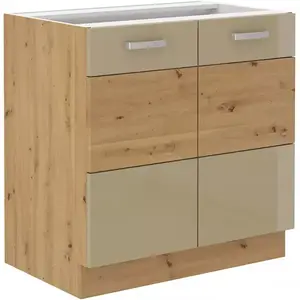 Konyhaszekrény Artisan cappuccino 80D 2F BB kép