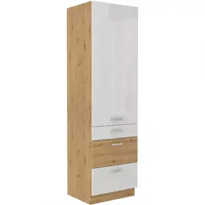 Konyha szekrény ARTISAN fényes fehér 60DKS-210 3S 1F kép
