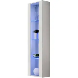Vitrin Fly 41+Üveg fehér +LED kép