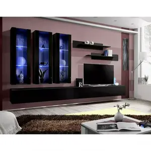 Nappali bútor Fly E+üveg fekete Zz Fy E3 kép