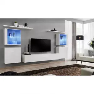 Nappali bútor Switch üveg+LED XIV fehér kép