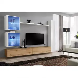 Nappali bútor Switch XVIII üveg +LED fehér/Wotan kép