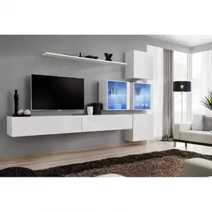Nappali bútor Switch XVIII üveg +LED fehér kép