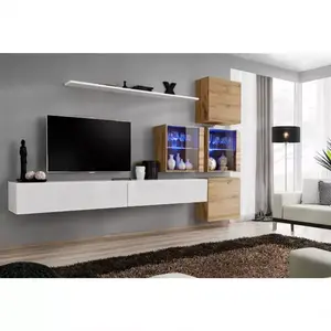 Nappali bútor Switch XVIII üveg +LED fehér/Wotan kép